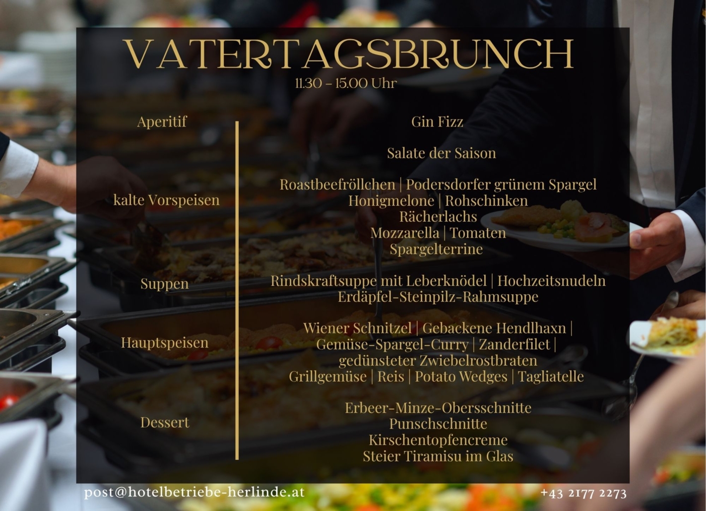 Vatertagsbrunch im Seehotel Herlinde in Podersdorf am Neusiedler See